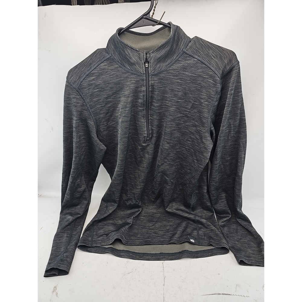 REI Co-op Men's Charcoal Grey 1/4 Zip Technical Pullover
